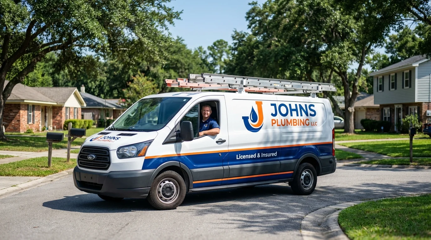 Johns Plumbing LLC service van in Dry Ridge, KY