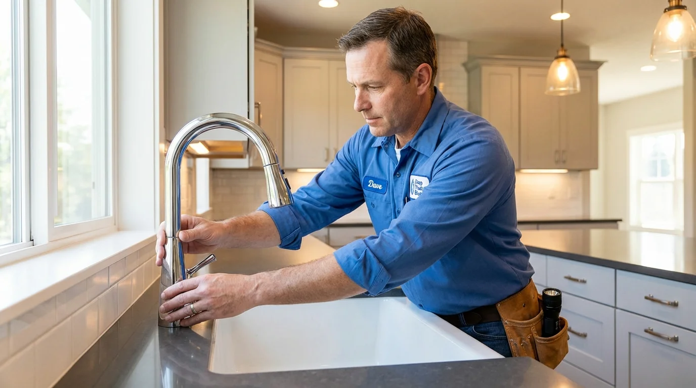 Kitchen faucet installation by Johns Plumbing LLC in Dry Ridge
